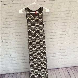 Skull maxi dress with open style back